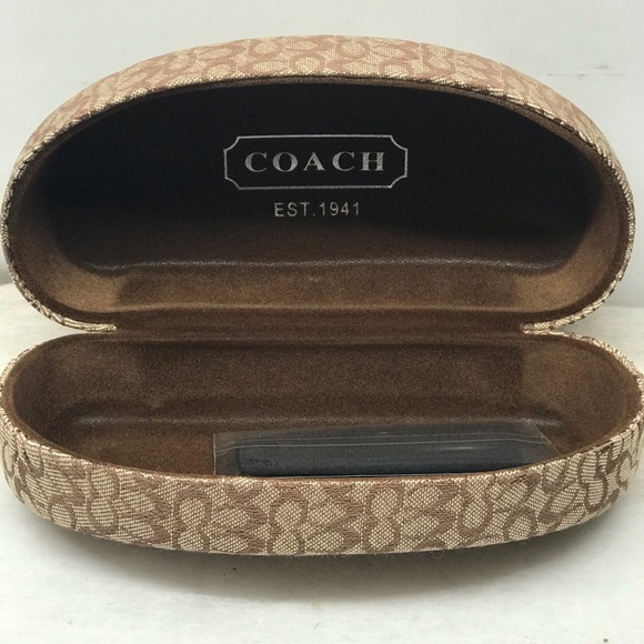 Coach Accessories - NEW COACH SIGNATURE LOGO Clamshell Halfmoon L case